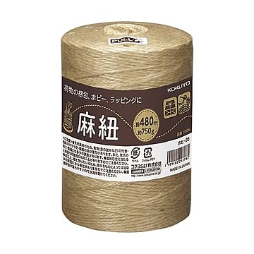 （まとめ）コクヨ 麻紐（ホビー向け）きなり480m ホヒ-35 1巻【×5セット】