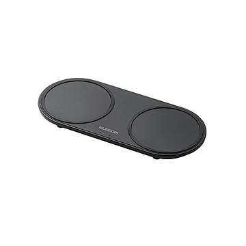 エレコム Qi規格対応ワイヤレス充電器/5W/10W/2台同時充電/卓上/ブラック W-QA13BK
