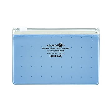 （まとめ） リヒトラブ AQUA DROPs クリヤーケース A8判 F-5300-8 青 1枚入 【×20セット】