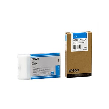 （まとめ） エプソン EPSON PX-P／K3インクカートリッジ シアン 110ml ICC38A 1個 【×6セット】