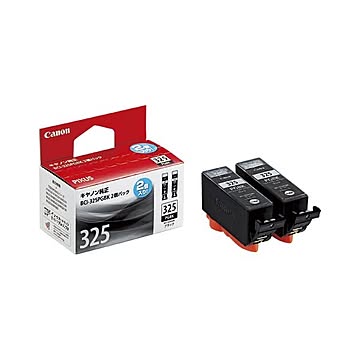 （まとめ） キヤノン Canon インクジェットカートリッジ BCI-325PGBK2P ブラック2個パック【×3セット】