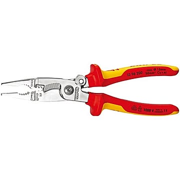 KNIPEX（クニペックス）1396-200 絶縁エレクトロプライヤー（スプリング付） （SB）