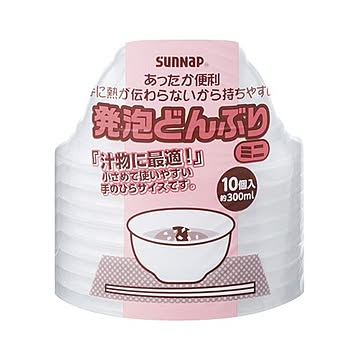 （まとめ） サンナップ 発泡どんぶり ミニ 300ml 10個入 【×30セット】