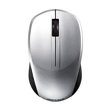 バッファロー 無線 BlueLED3ボタン スタンダードマウス シルバー BSMBW107SV 1セット(10個)