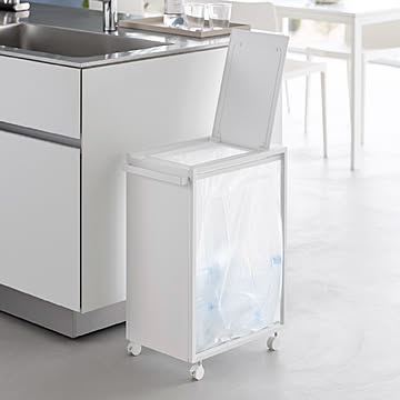 山崎実業 スリム蓋付き目隠しダストワゴン タワー 45L tower 