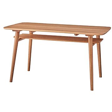 北欧調 ダイニングテーブル 135cm 収納棚付き 木製 NYT-621