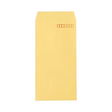 (まとめ) TANOSEE R40クラフト封筒 長370g／m2 〒枠あり 1パック（100枚）  【×50セット】
