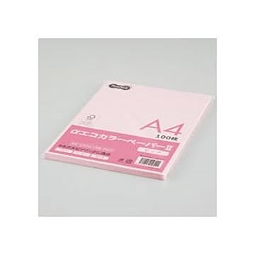 （まとめ） TANOSEE αエコカラーペーパーII A4 ピンク 少枚数パック 1冊（100枚） 【×15セット】