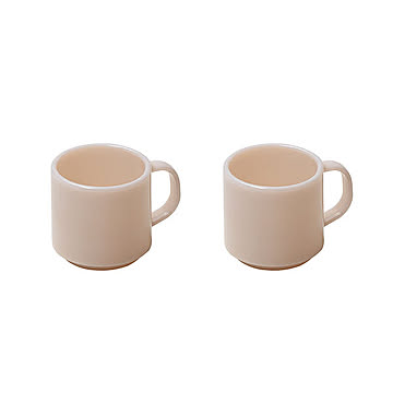ideaco イデアコ Milk Glass  mag cup (2pcs) ミルクガラス マグカップ(2個セット) 食器 アメリカ ヴィンテージ インテリア コップ スタッキング