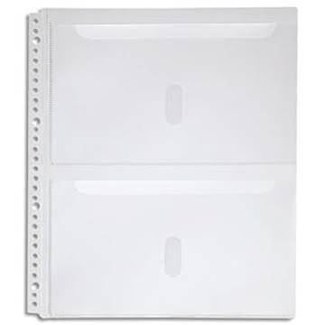 (まとめ) キングジム スキットマン 取扱説明書ファイル専用ポケット 2段タイプ A4タテ 2・4・30穴 2630PA 1パック(4枚) 【×20セット】