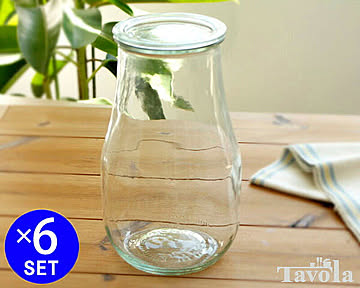 ウェック チューリップシェイプ WE739 ガラスキャニスター 2700ml 直径Lサイズ 6個セット