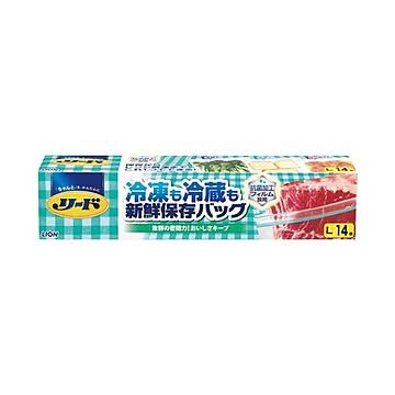 （まとめ） ライオン リード冷凍も冷蔵も新鮮保存バッグ L 14枚×10セット