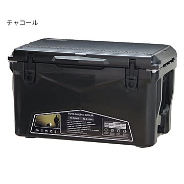 キュリアス ICE AGE 45QT クーラーボックス 42.6L 幅67x奥行41x高さ41cm チャコール