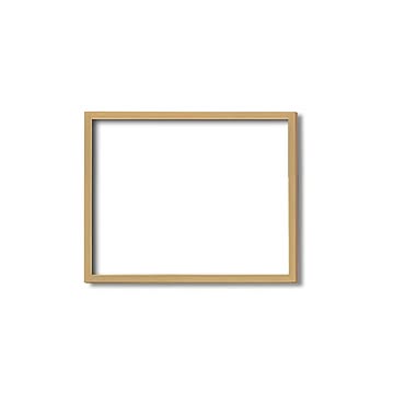 【木製額】色あせを防ぐUVカットアクリル ■デッサン額 四ツ切サイズ（424×348mm）木地 壁掛けひも付き 化粧箱入り