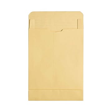 (まとめ) TANOSEE マチ付クラフト大型封筒（幅広） 角0 120g／m2 1パック（50枚）  【×5セット】