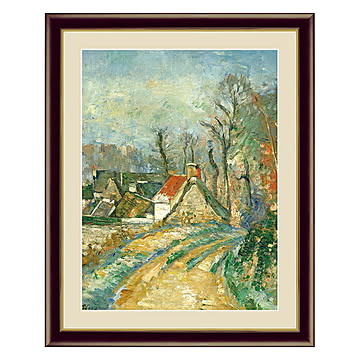 アート 額絵 オーヴェルの曲がり道 セザンヌ 本紙サイズ F4(約31x23cm) 額サイズ 42x34cm 三幸