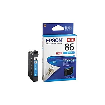 （まとめ）EPSON IJカートリッジICC86シアン【×5セット】