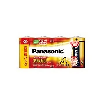 (業務用60セット) Panasonic パナソニック アルカリ乾電池 金 単2形(4本) LR14XJ/4SW