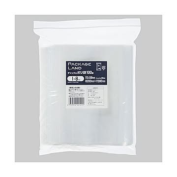 （まとめ） ショーエイコーポレーションチャック付ポリ袋 ヨコ200×タテ280×厚み0.08mm I-8TH 1パック（100枚） 【×5セット】