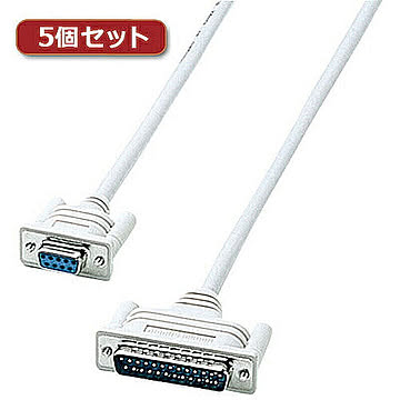 5個セット サンワサプライ RS-232Cケーブル KRS-423XF1KX5 管理No. 4589452970131