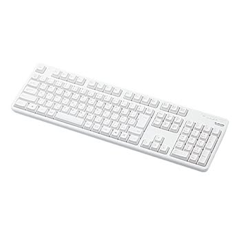 エレコム 無線キーボード/メンブレン式/フルサイズ/ホワイト TK-FDM106TWH