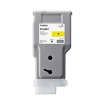 （まとめ） キヤノン Canon インクタンク PFI-206 顔料イエロー 300ml 5306B001 1個 ×3セット