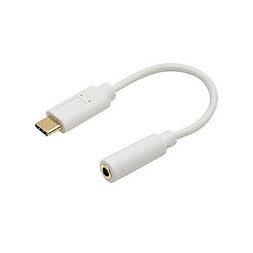 ミヨシ 端末を充電しながら使える、オーディオ変換ケーブル SAD-CE04/WH 管理No. 4951241145301