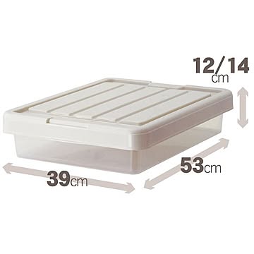 フィッツケース 小物収納ボックス スリム 幅39×奥行53×高さ12 14cm