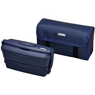 18個セット サーモス/THERMOS お弁当箱/フレッシュランチボックス ネイビーブルー 900ml 食洗機対応 2段式おべんとう箱