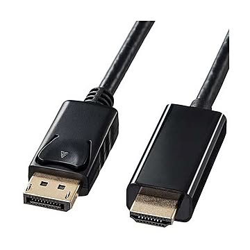 (まとめ）サンワサプライDisplayPort-HDMI変換ケーブル ブラック 2m KC-DPHDA20 1本【×3セット】