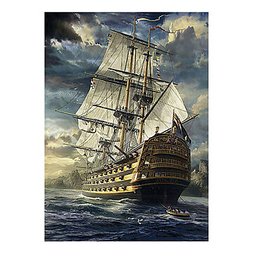ジグソーパズル 船 海賊船 シップ  帆 1000ピース 海 航海 航路 舵 大砲 イギリス 海軍 知育玩具 知育 幼児 子供 教育 教材 はめこみ おもちゃ