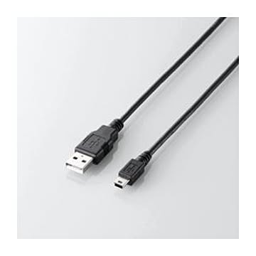 (まとめ)エレコム USB2.0ケーブル(A-mini-Bタイプ) U2C-GMM50BK【×5セット】