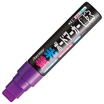 (まとめ) レイメイ藤井 蛍光ボードマーカー 極太 バイオレット LBM482V 1本 【×10セット】