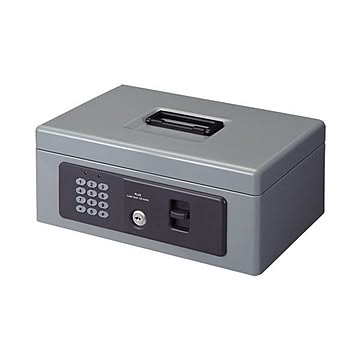 プラス 電子ロック 手提金庫B5（Sサイズ）グレー CB-030HL 1台