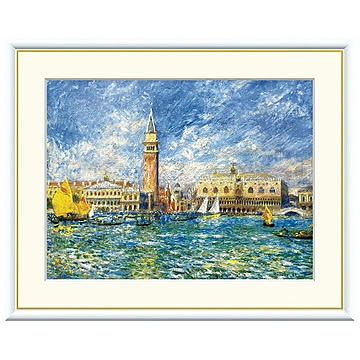 額絵 ヴェネツィアのパラッツォ・ドゥカーレ ピエール＝オーギュスト・ルノワール 42x34cm 三幸