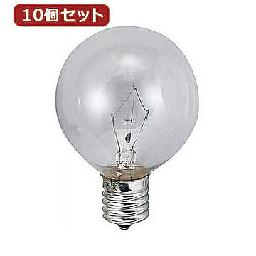 YAZAWA 10個セット ベビーボール球10WクリアE17 G501710CX10 管理No. 4560352848942