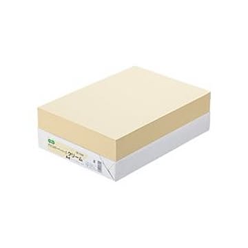 (まとめ) TANOSEE αエコカラーペーパーII A4 クリーム 1冊（500枚） 【×10セット】