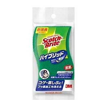 （まとめ） 住友スリーエム スコッチ・ブライト(TM) ハイブリッド貼りあわせスポンジ（グリーン） HB-21KG-H 1個入 【×10セット】