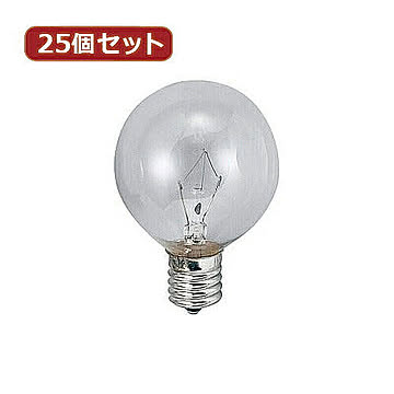 YAZAWA 25個セット ベビーボール球40WクリアE26 G602640CX25 管理No. 4560352868728