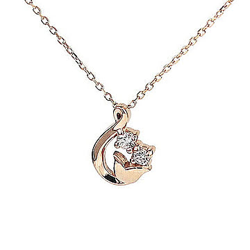 TirrLirr ブランド ネックレス シルバー925 ピンクゴールド キュービック TNS-108 管理No. 4560337898672