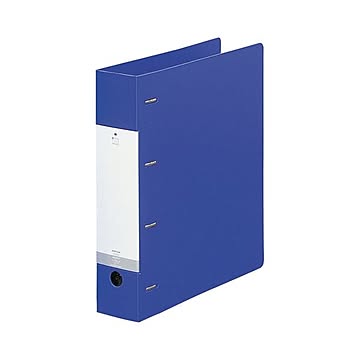 (まとめ) リヒトラブ リクエスト D型リングファイル A4タテ 4穴 500枚収容 背幅64mm 青 G1280-8 1冊 【×30セット】