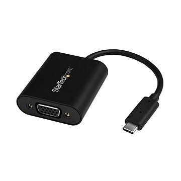 (まとめ）StarTechUSB-C-VGA変換アダプタ プレゼンテーション・モード切替スイッチ CDP2VGASA 1個【×3セット】