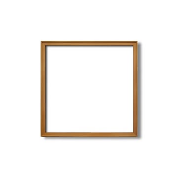 【角額】高級木製正方形額・壁掛けひも・アクリル付き　■9787 400角（400×400mm）「チーク」