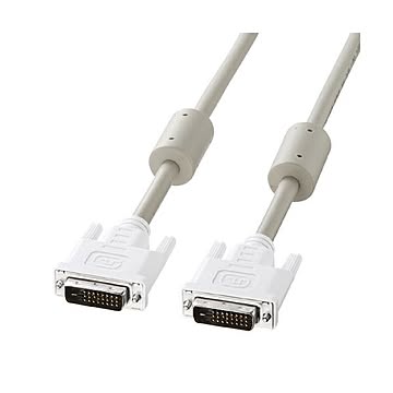 (まとめ)サンワサプライ DVIケーブル(デュアルリンク、1m) KC-DVI-DL1K×2セット