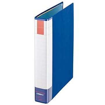 (まとめ) ライオン事務器 パイプ式ファイル(環境) 両開き A4タテ 300枚収容 背幅51mm ブルー No.733RK 1冊 【×5セット】