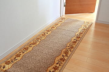 リーガ ナイロン100% 廊下敷 約80×700cm 滑りにくい加工 ベージュ