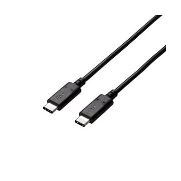 (まとめ)エレコム USB2.0ケーブル(Type-C-TypeC) U2C-CC5P15NBK×2セット