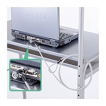 (まとめ)サンワサプライ ノートパソコンセキュリティ SL-43×2セット