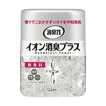 （まとめ）エステー 消臭力 クリアビーズイオン消臭プラス 無香料 本体 320g 1個【×10セット】