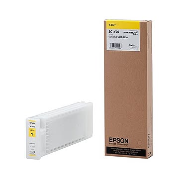 （まとめ） エプソン EPSON インクカートリッジ イエロー 700ml SC1Y70 1個 【×3セット】